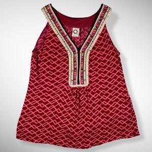 Anthro Akemi + Kin Vela Embroidered Swing Tank XS